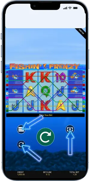 Fishin' Frenzy Open the game and check the controls
